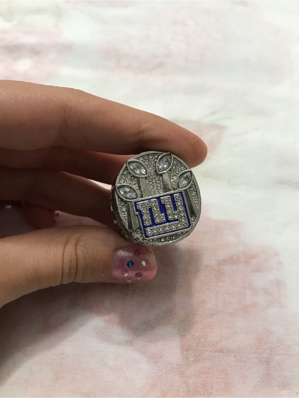 2011 New York Giants Super Bowl Championship Ring Blue and Silver New York Giant